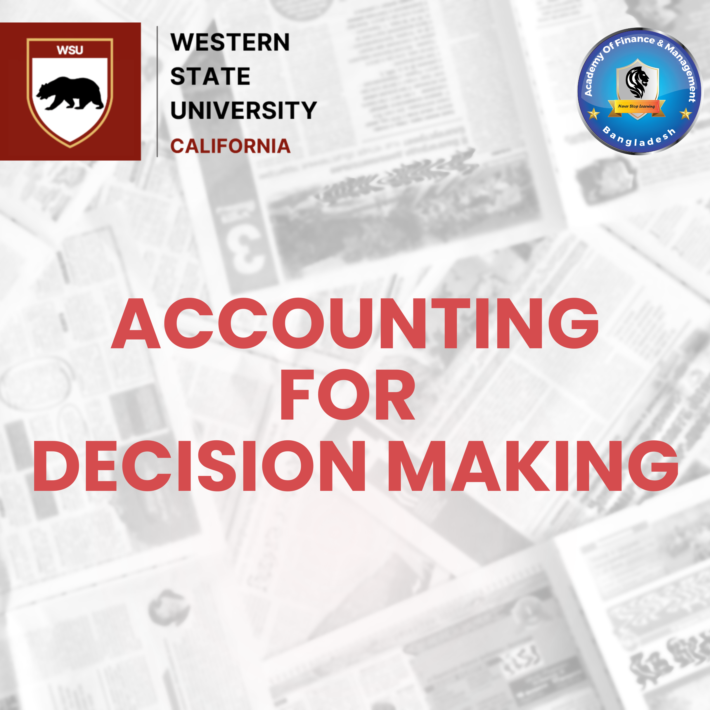 Accounting For Decision Making